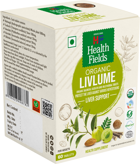 HealthFields Oragnic LIVLUME 60 Tablets