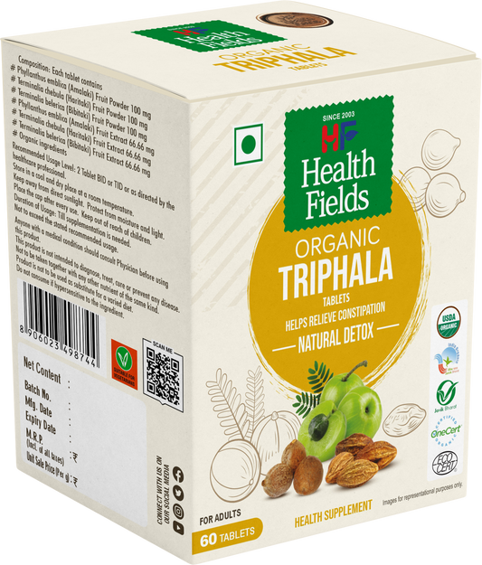 HealthFields Organic Triphala 60 Tablets