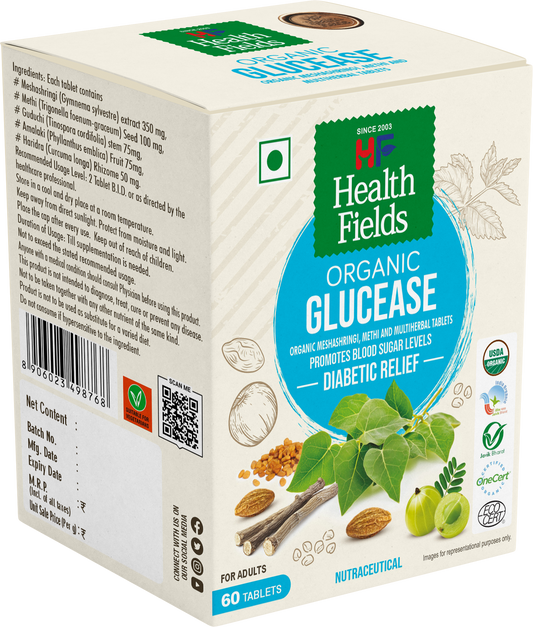 Healthfields Organic Glucecase 60 Tablets