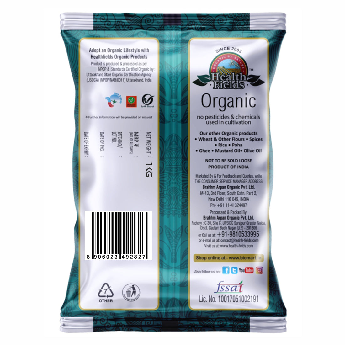 HealthFields Organic Rozana Ragi (Finger Millet)