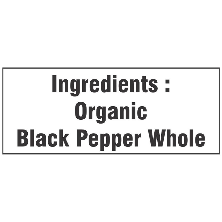 Organic Black Pepper Whole (Kali Mirch) - 100 Gm