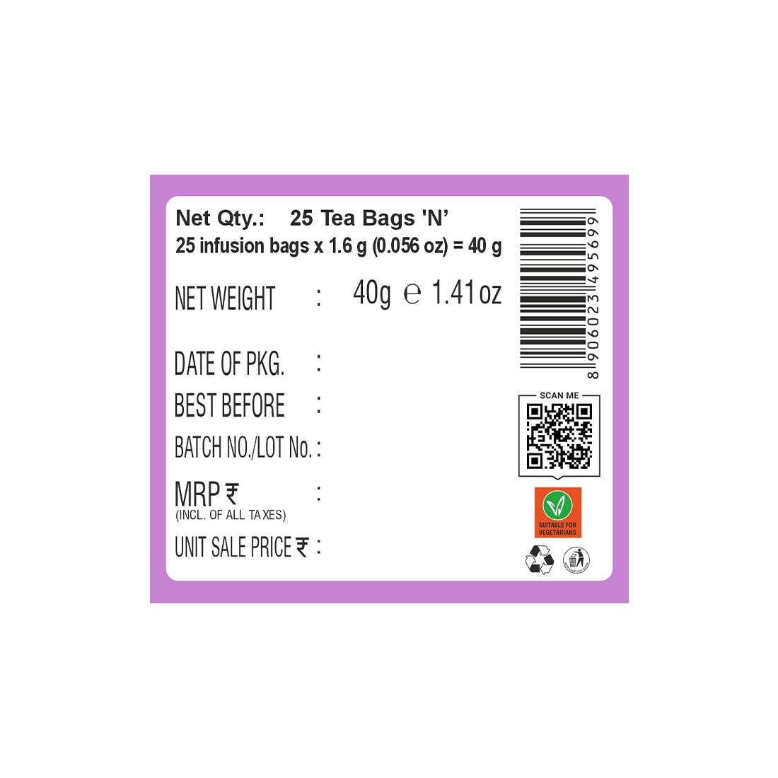 HealthFields Organic Calming Chamomile | Herbal Infusion Tea | Caffeine Free | 25 Tea Bags