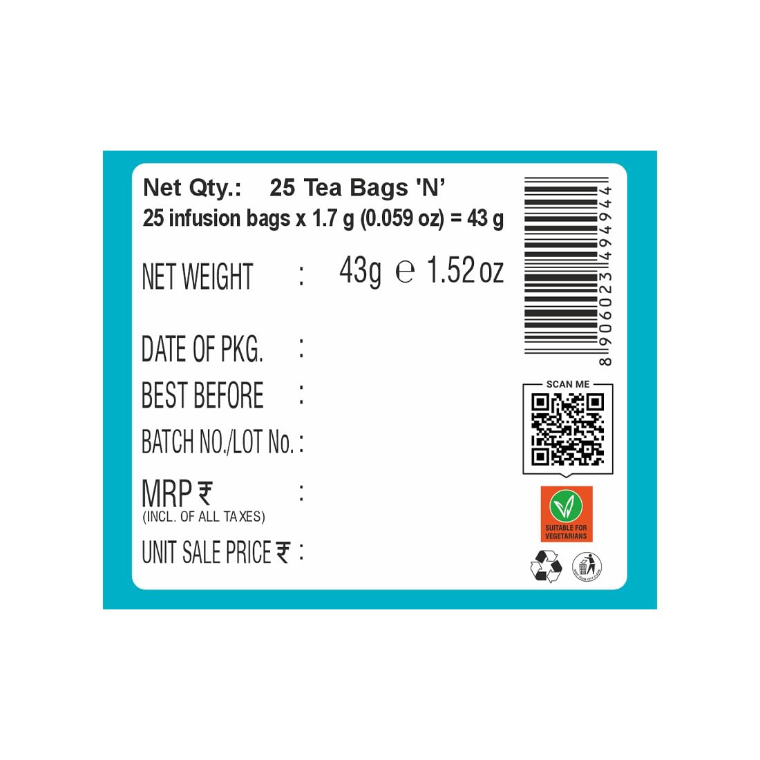 HealthFields Organic Dream Infusion | Caffeine Free | 25 Tea Bags