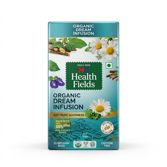 HealthFields Organic Dream Infusion | Caffeine Free | 25 Tea Bags