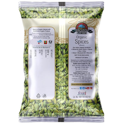 Organic Green Cardamom (Hari Elaichi) - 50Gm