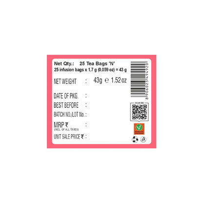 HealthFields Organic Her Health | Herbal Infusion Caffeine Free Tea | 25 Tea Bags