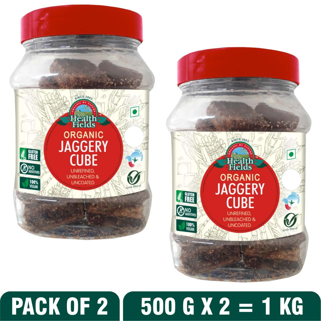Organic Jaggery Cubes 500Gm
