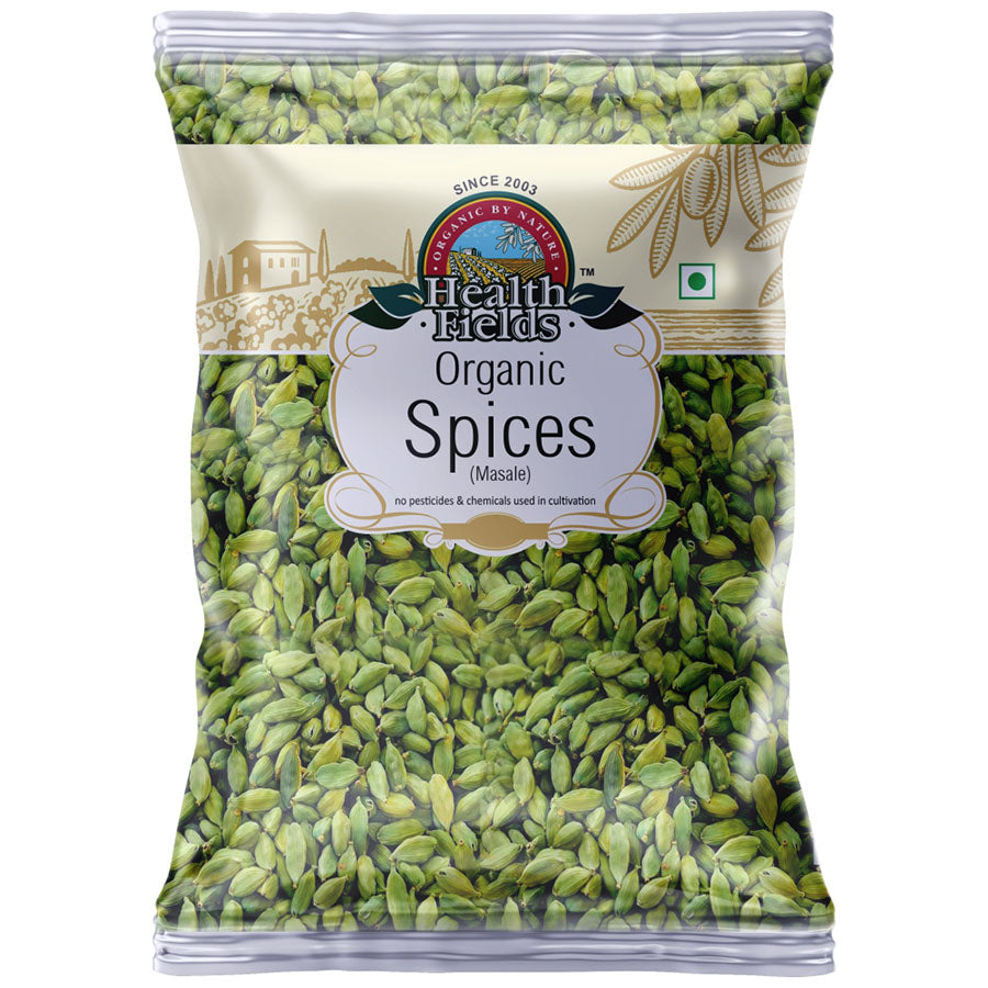 Organic Green Cardamom (Hari Elaichi) - 50Gm