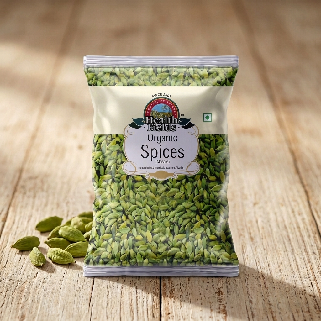Organic Green Cardamom (Hari Elaichi) - 50Gm