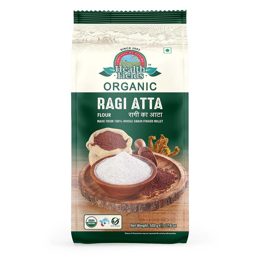 Organic Ragi Atta | Ragi Flour - 500Gm