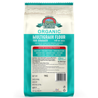 HealthFields Organic Rozana Multi Grain Atta - Summer Atta