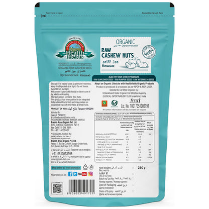 Organic Raw Cashew Nut 250 Gm