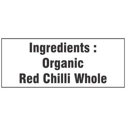 Organic Red Chilli Whole | Sabut Lal Mirch - 100 Gm