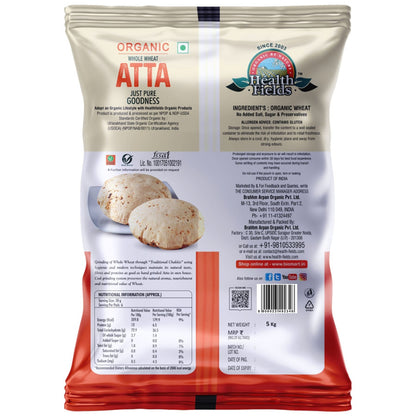 HealthFields Organic Rozana Atta 5Kg