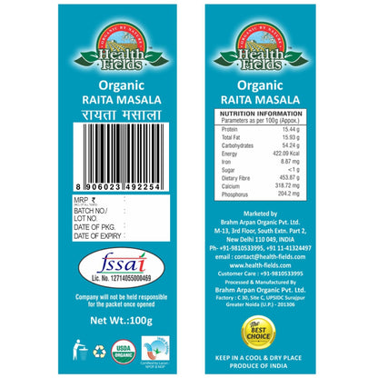 HealthFields Organic Rozana Raita Masala 100gm
