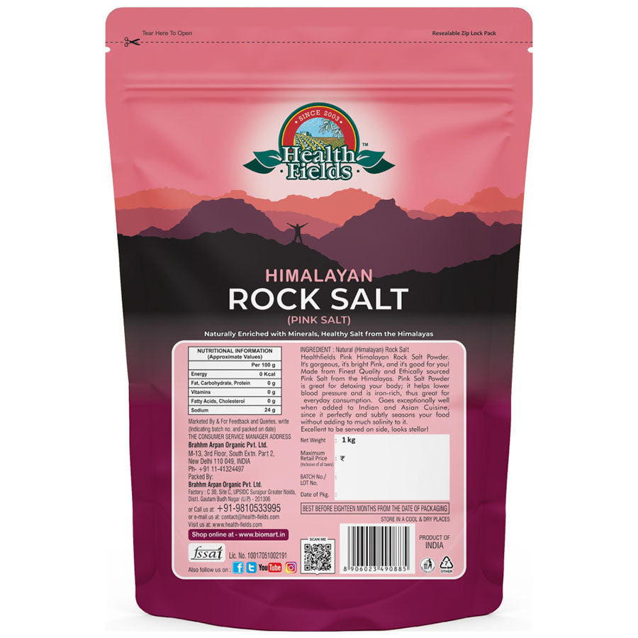 Himalayan Rock Pink Salt (Sendha Namak) - 1Kg