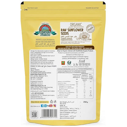 Organic Raw Sunflower Seeds (Surajmukhi Ke Beej) - 250 Gm