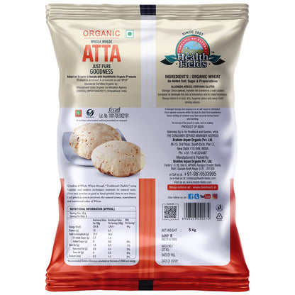 Organic Whole Wheat Flour (Atta) - 5Kg
